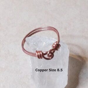 Handmade! Simple & Minimalist Copper Wire Wrapped Ring - Sz 8.5!